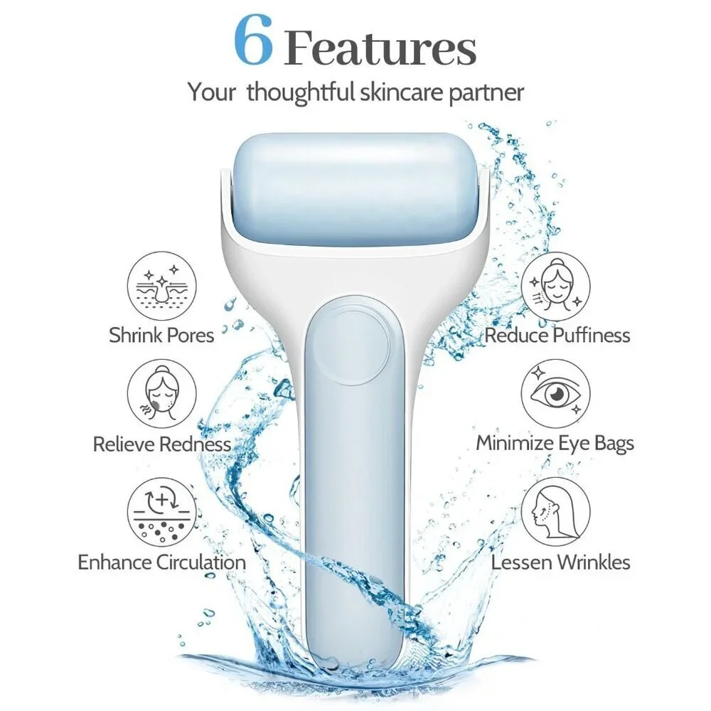 MORGLES Ice Roller for Face Premium Facial Roller Puffiness with Carry Case
